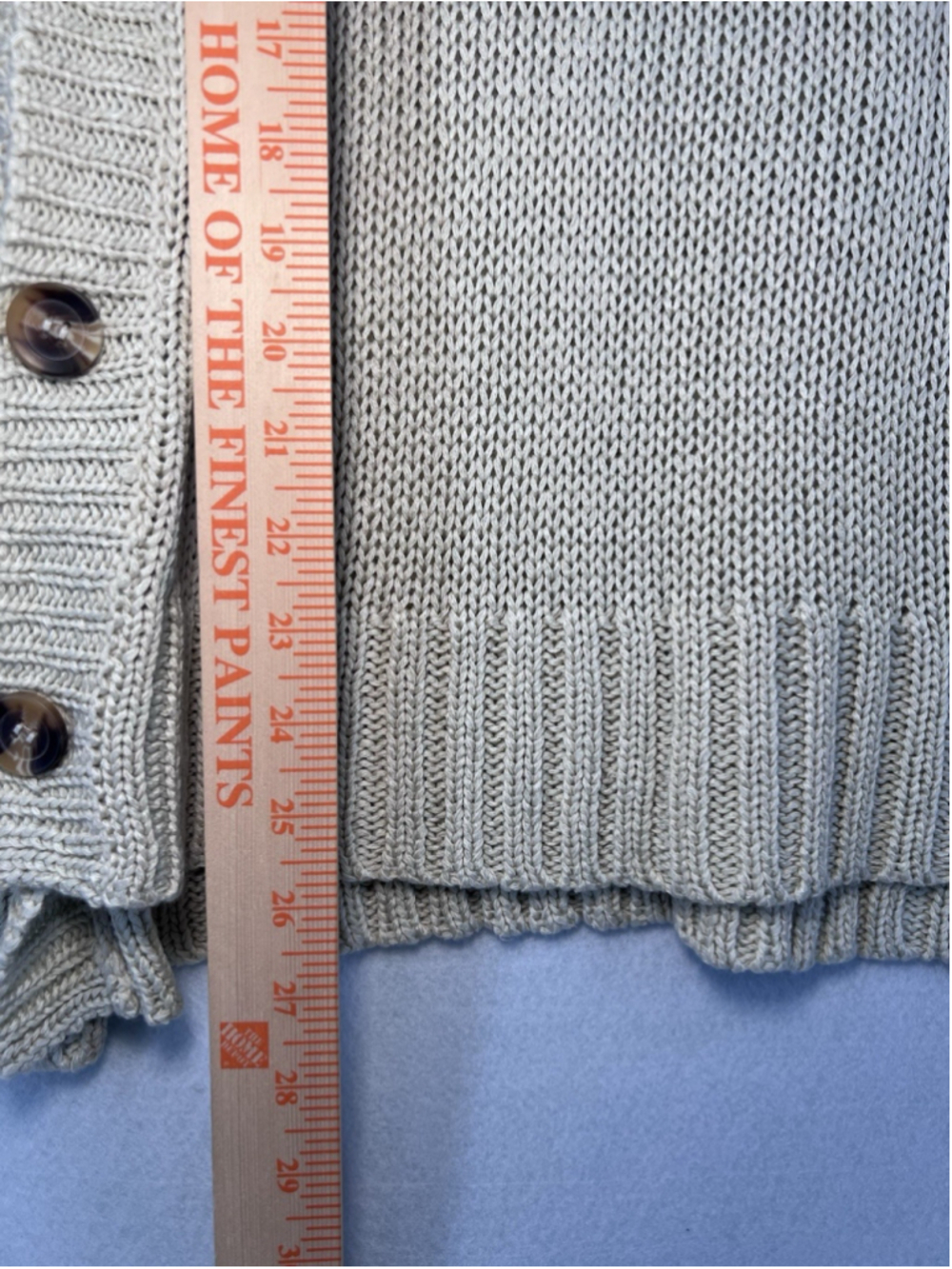 RetRod Knit Pullover Sweater Beige Button Accent Crew Neck Long Sleeve Small NWT - Picture 12 of 16